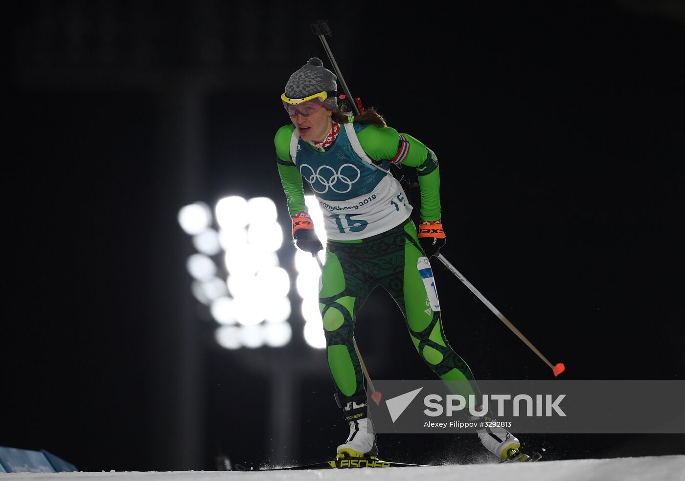 2018 Winter Olympics. Biathlon. Women. Sprint