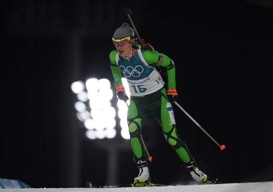 2018 Winter Olympics. Biathlon. Women. Sprint
