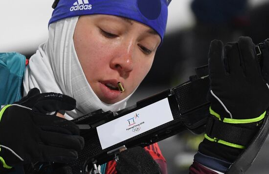 2018 Winter Olympics. Biathlon. Women. Sprint
