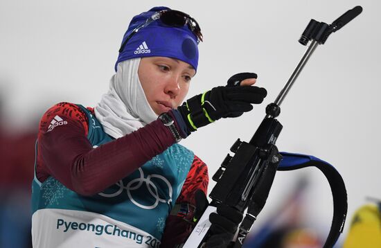 2018 Winter Olympics. Biathlon. Women. Sprint