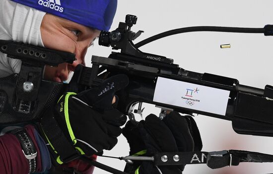 2018 Winter Olympics. Biathlon. Women. Sprint