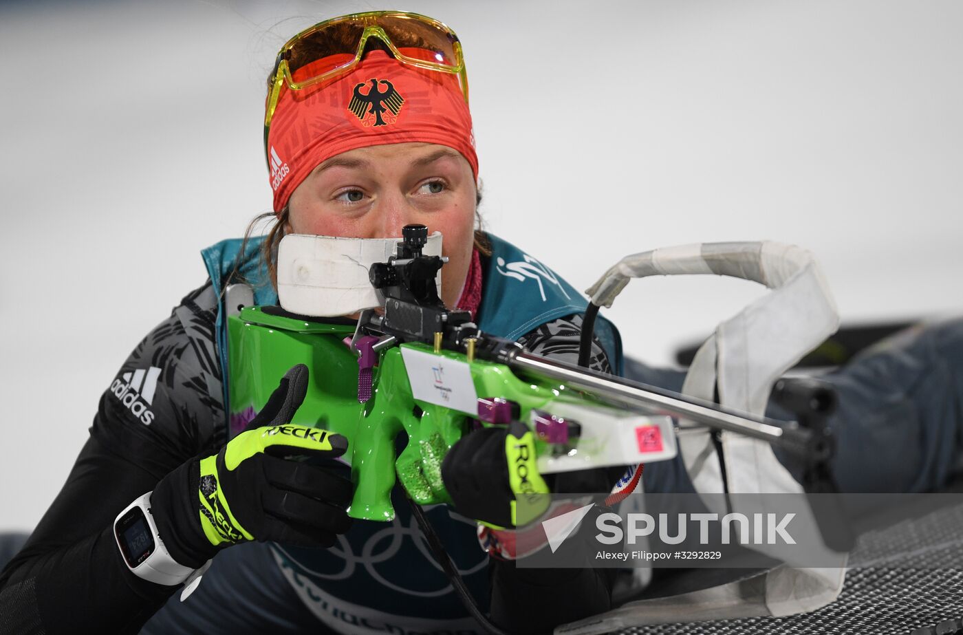 2018 Winter Olympics. Biathlon. Women. Sprint