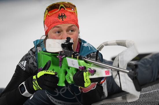 2018 Winter Olympics. Biathlon. Women. Sprint