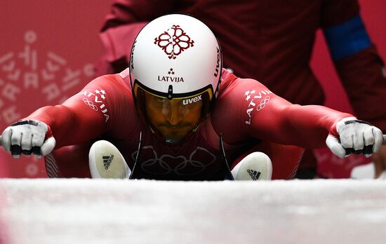 2018 Winter Olympics. Luge. Men. Day one