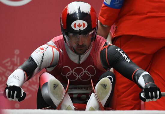 2018 Winter Olympics. Luge. Men. Day one