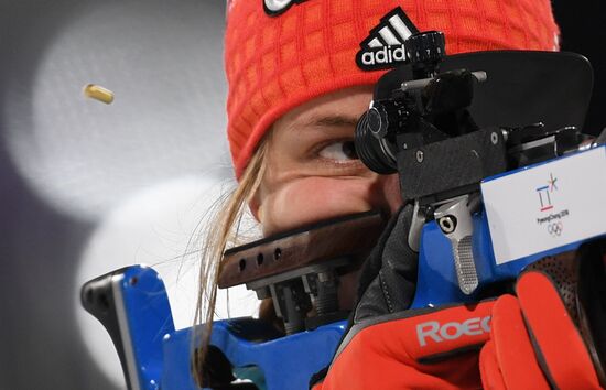 2018 Winter Olympics. Biathlon. Women. Sprint