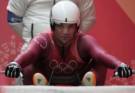 2018 Winter Olympics. Luge. Men. Day one