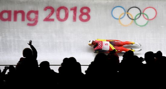 2018 Winter Olympics. Luge. Men. Day one