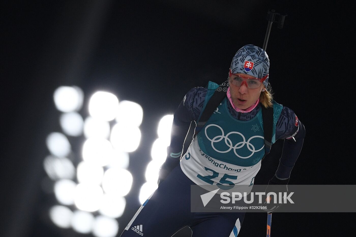 2018 Winter Olympics. Biathlon. Women. Sprint