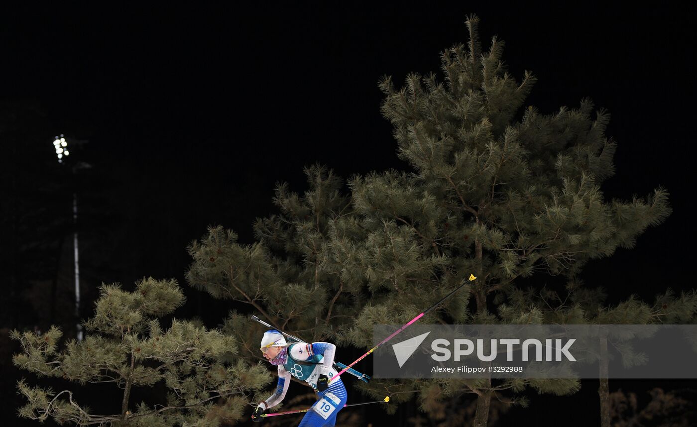 2018 Winter Olympics. Biathlon. Women. Sprint