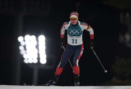 2018 Winter Olympics. Biathlon. Women. Sprint