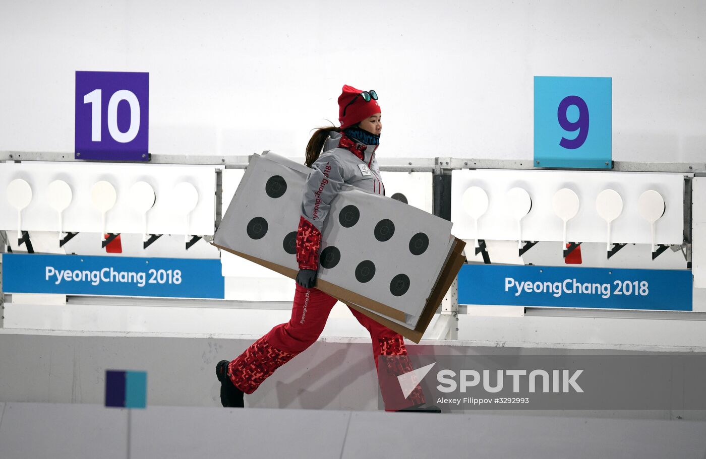 2018 Winter Olympics. Biathlon. Women. Sprint
