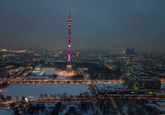 Ostankino TV tower in Moscow