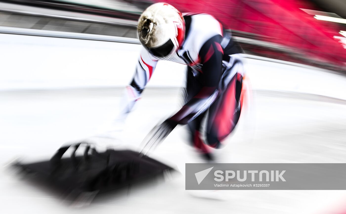2018 Winter Olympics. Men's skeleton. Training