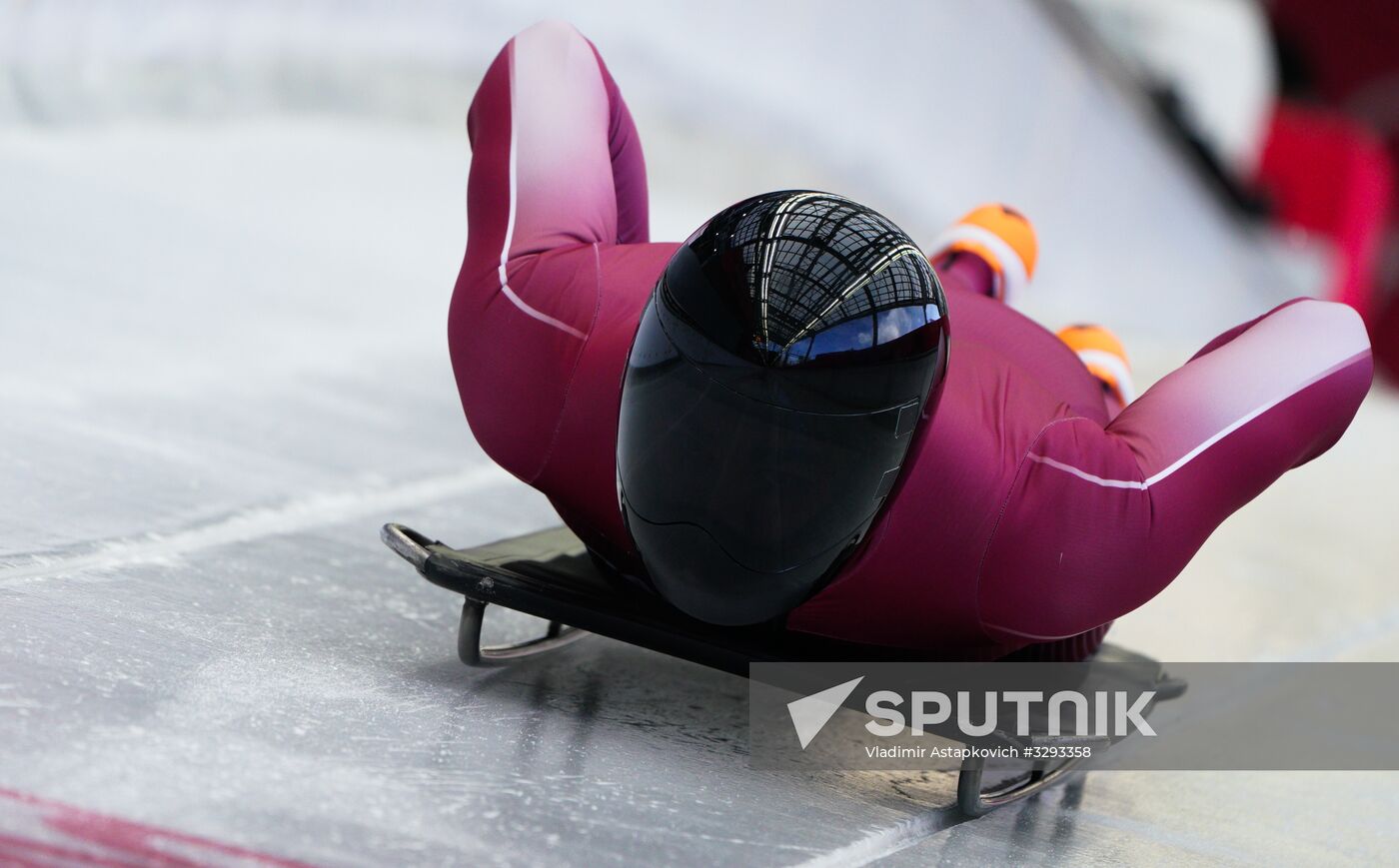 2018 Winter Olympics. Skeleton. Men. Training