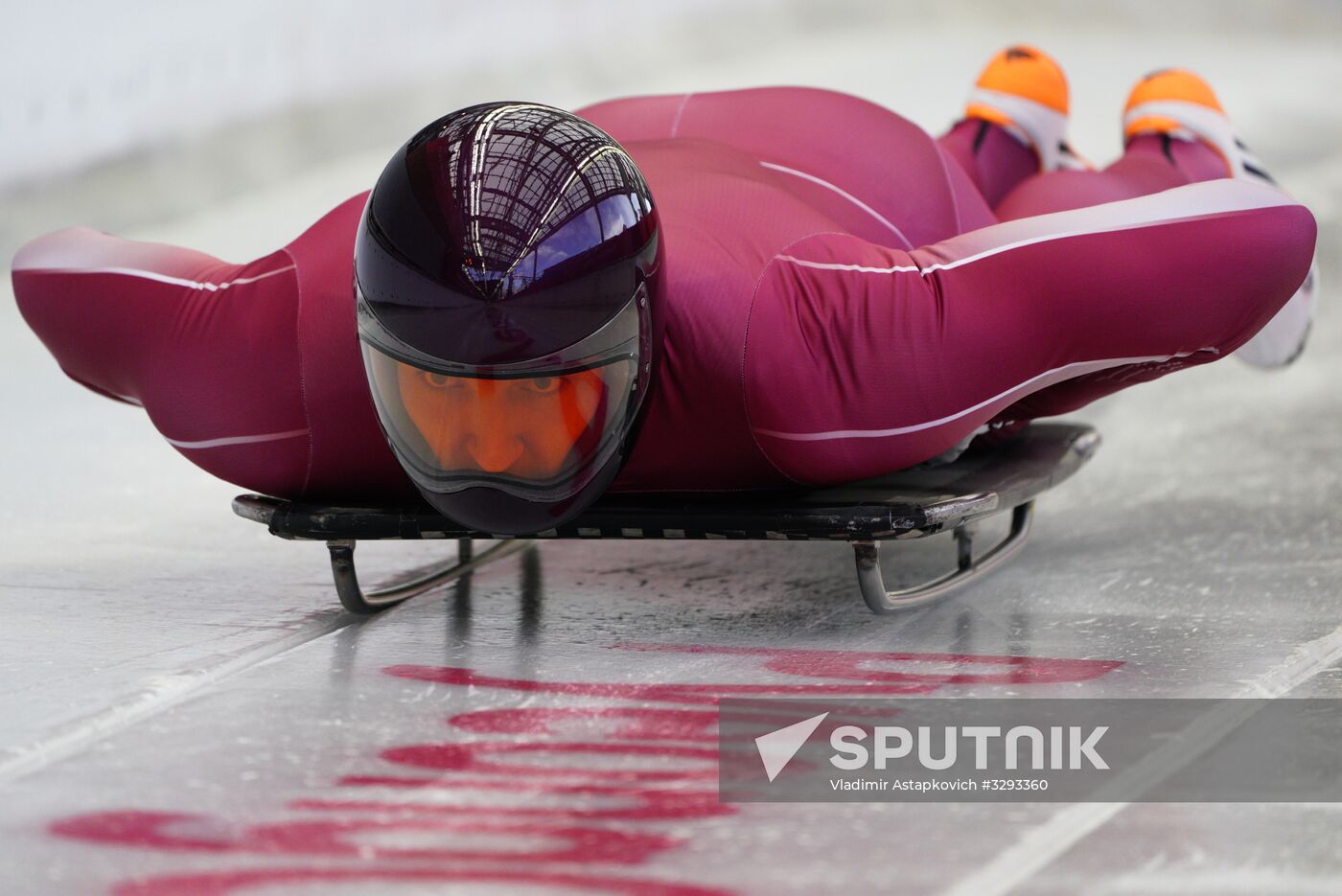 2018 Winter Olympics. Skeleton. Men. Training