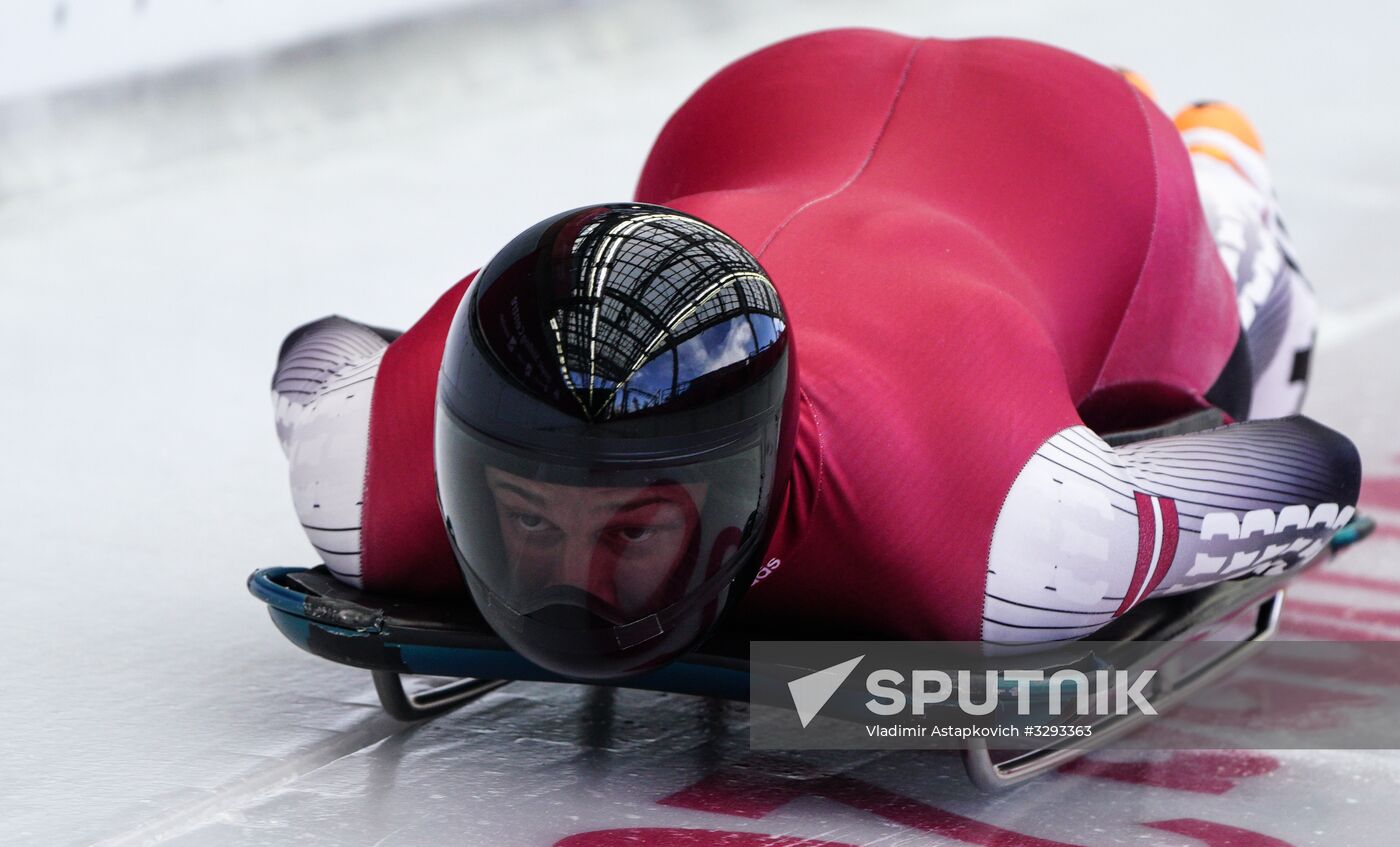2018 Winter Olympics. Skeleton. Men. Training