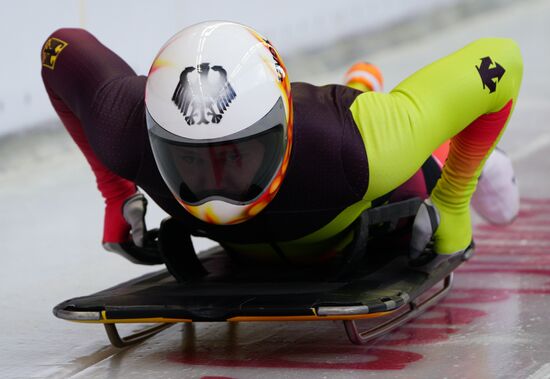2018 Winter Olympics. Skeleton. Men. Training