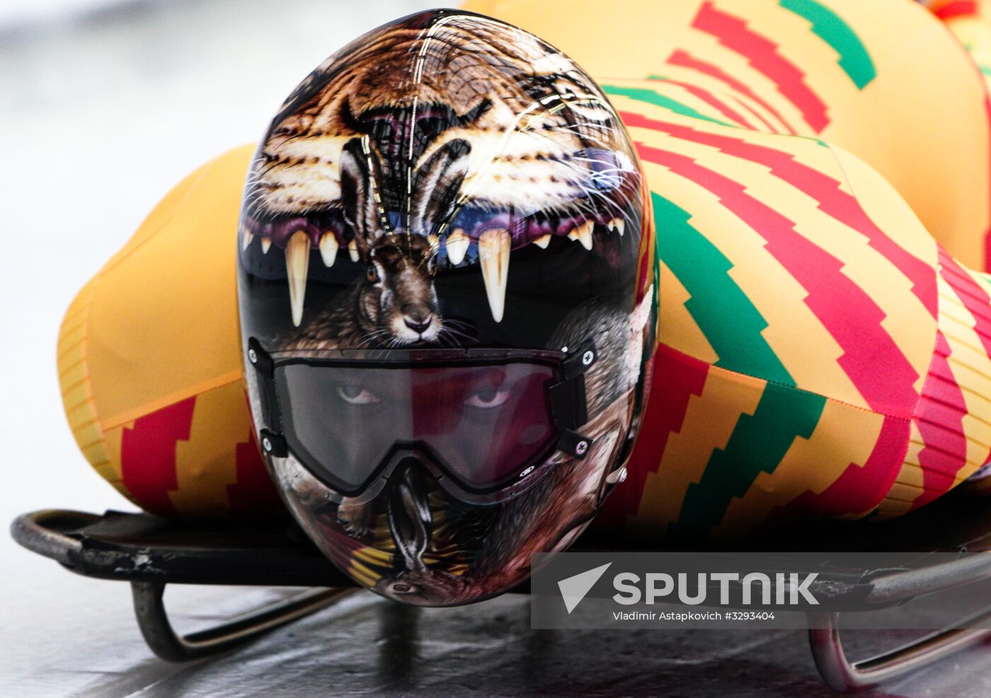 2018 Winter Olympics. Skeleton. Men. Training