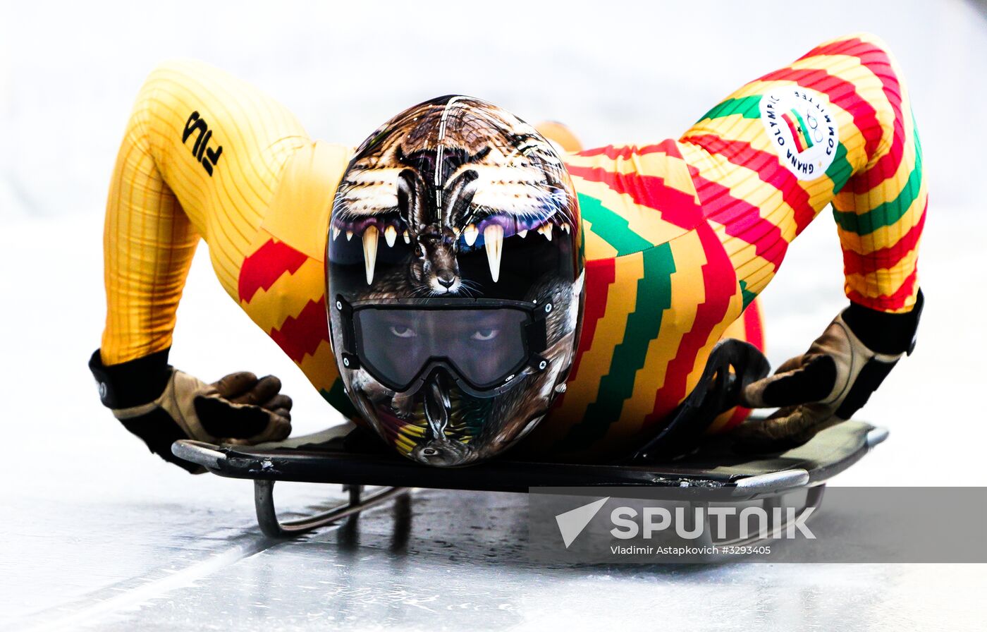 2018 Winter Olympics. Skeleton. Men. Training