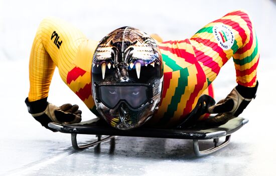 2018 Winter Olympics. Skeleton. Men. Training