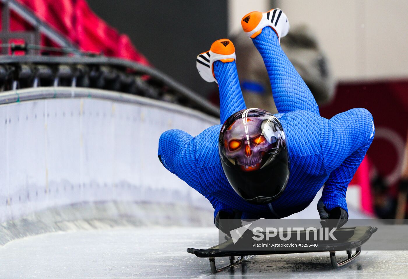 2018 Winter Olympics. Skeleton. Men. Training