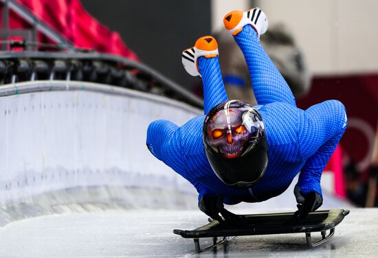 2018 Winter Olympics. Skeleton. Men. Training