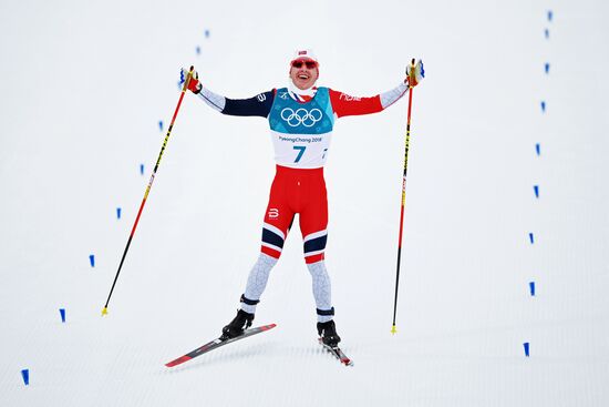 2018 Winter Olympics. Cross-Country Skiing. Men. Skiathlon