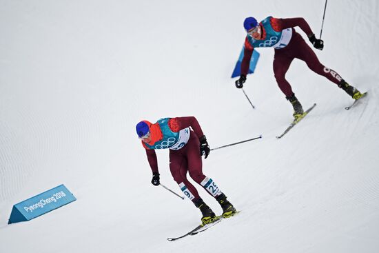 2018 Winter Olympics. Cross-Country Skiing. Men. Skiathlon