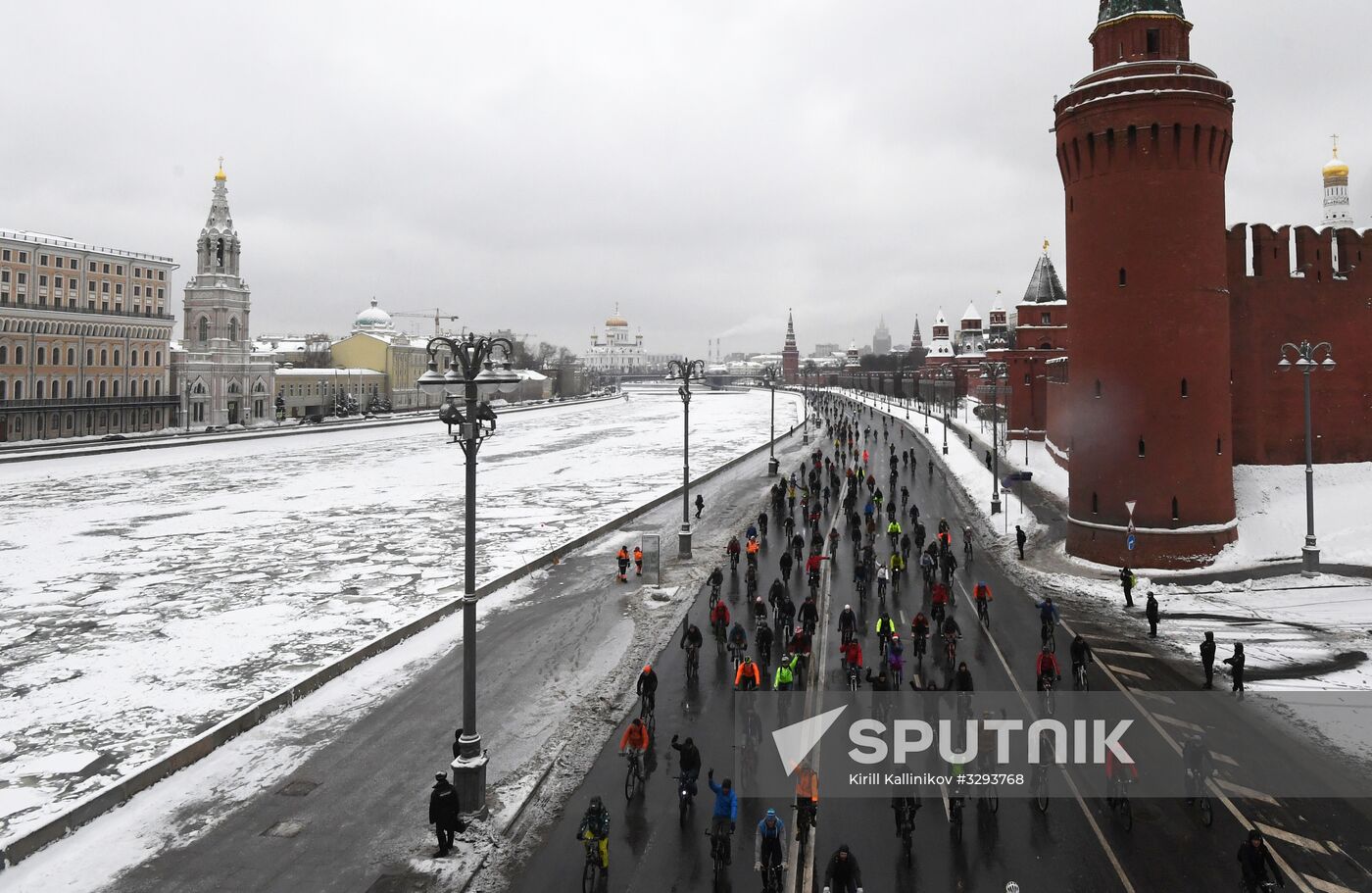 Third Moscow Winter Bicycle Parade