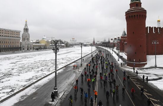 Third Moscow Winter Bicycle Parade