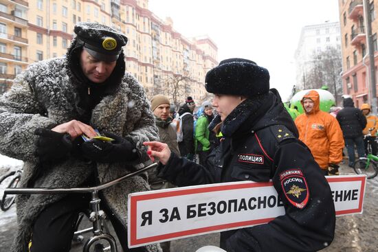 Third Moscow Winter Bicycle Parade