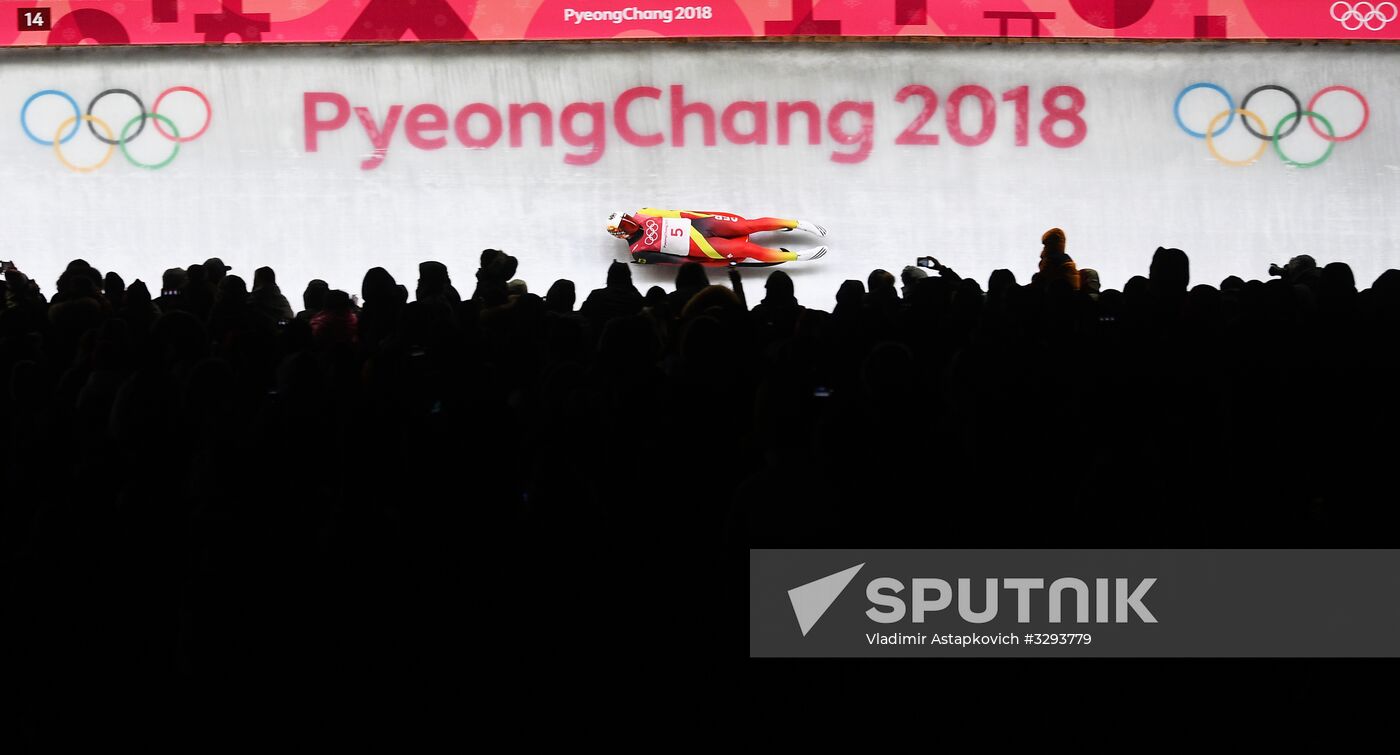 2018 Winter Olympics. Luge. Men. Day two