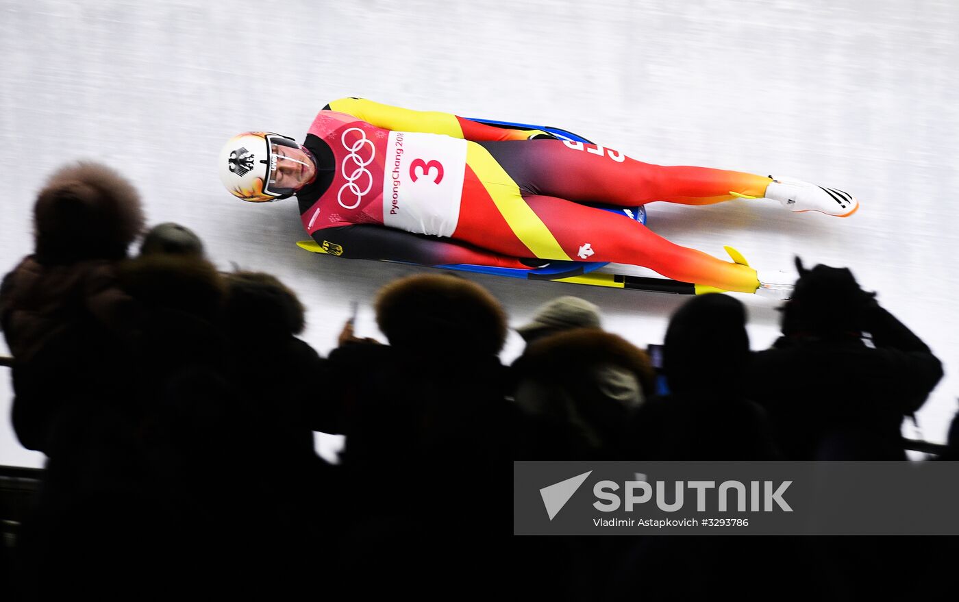 2018 Winter Olympics. Luge. Men. Day two