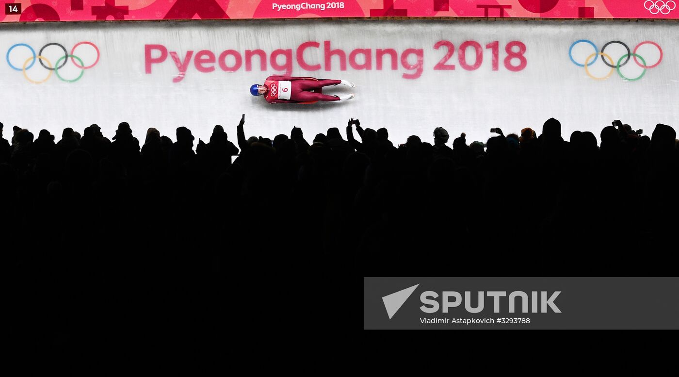 2018 Winter Olympics. Luge. Men. Day two