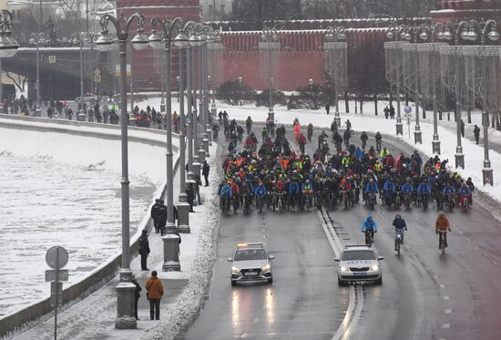 Third Moscow Winter Bicycle Parade