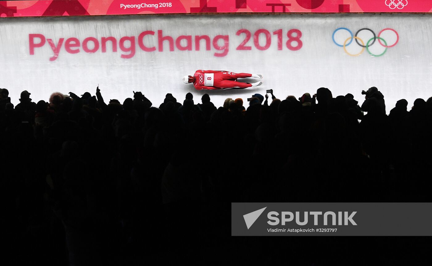 2018 Winter Olympics. Luge. Men. Day two