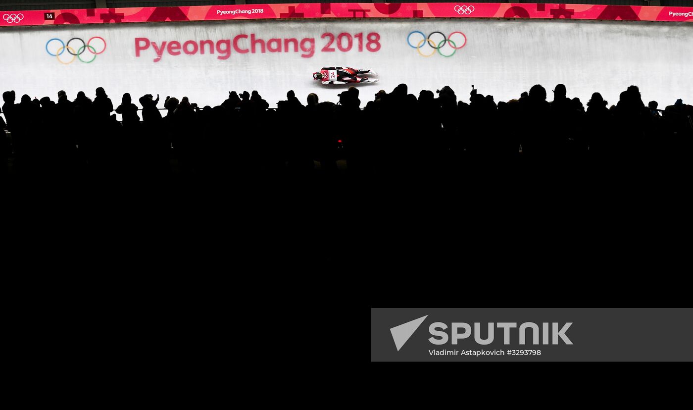 2018 Winter Olympics. Luge. Men. Day two