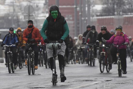 Third Moscow Winter Bicycle Parade