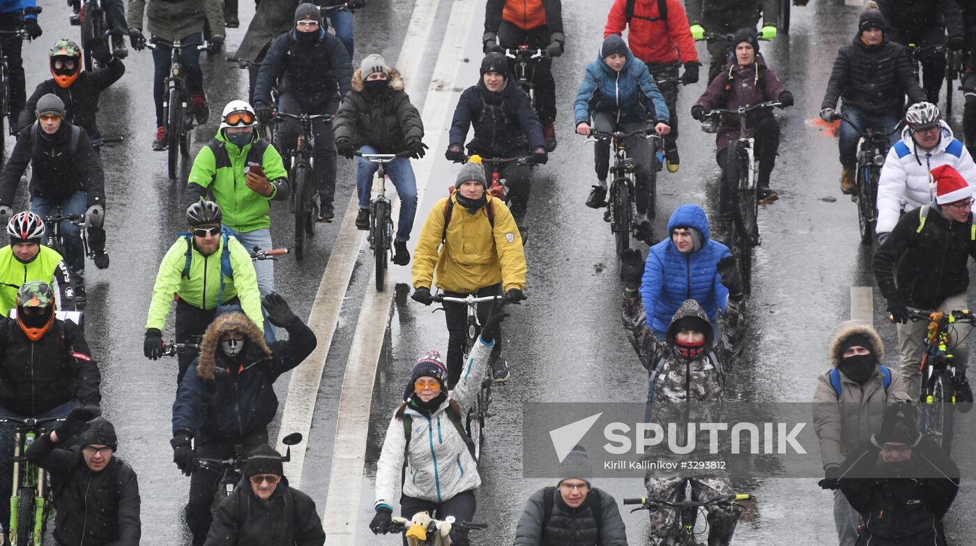Third Moscow Winter Bicycle Parade