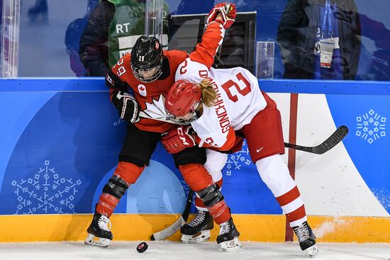 2018 Winter Olympics. Ice Hockey. Women. Canada vs Olympic Athletes from Russia