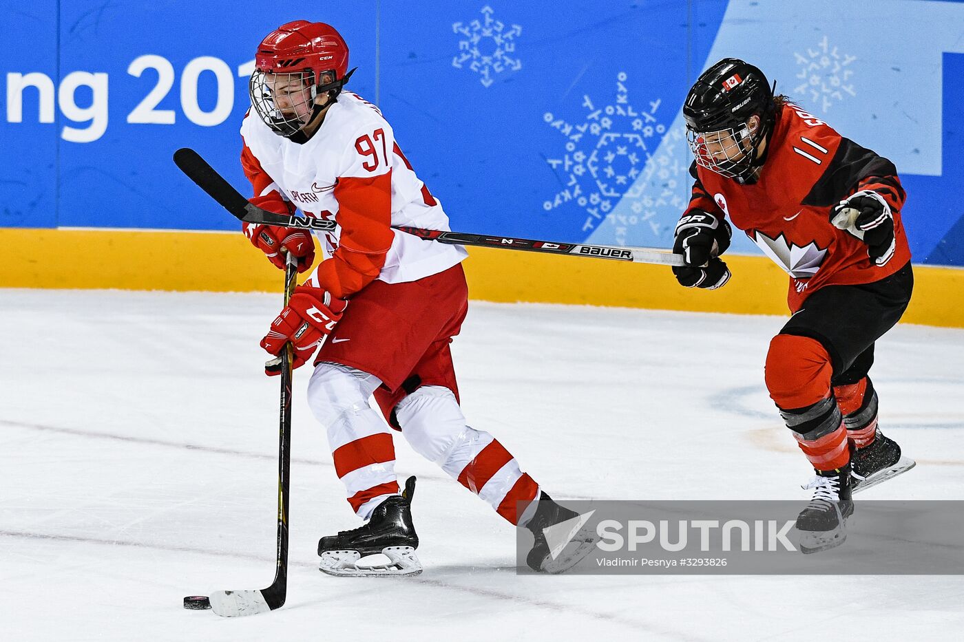 2018 Winter Olympics. Ice Hockey. Women. Canada vs Olympic Athletes from Russia