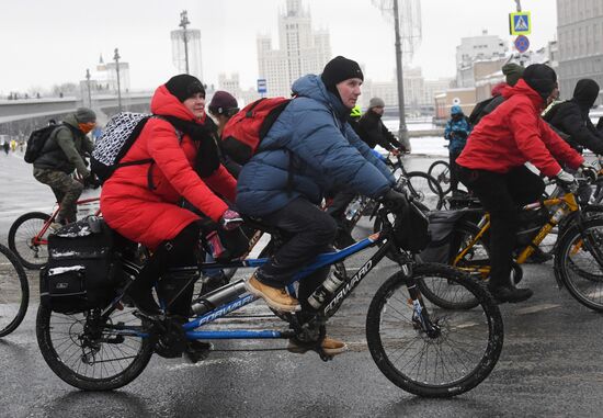 Third Moscow Winter Bicycle Parade