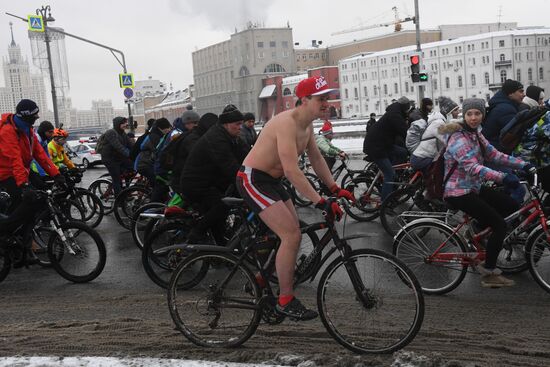 Third Moscow Winter Bicycle Parade