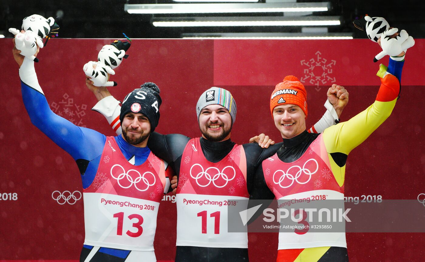 2018 Winter Olympics. Luge. Men. Day two