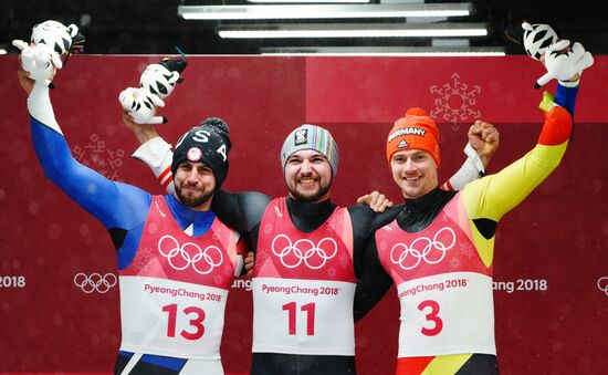 2018 Winter Olympics. Luge. Men. Day two