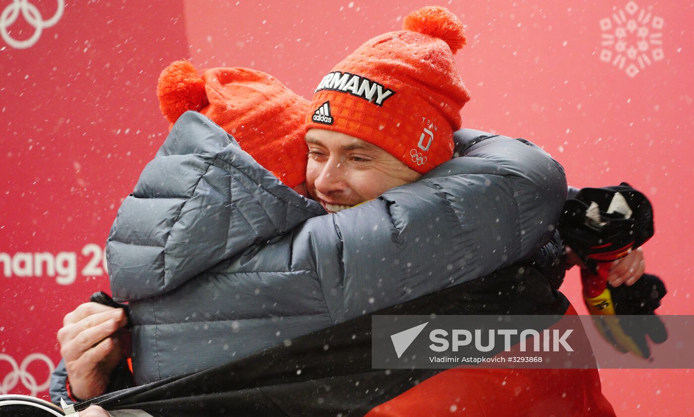 2018 Winter Olympics. Luge. Men. Day two