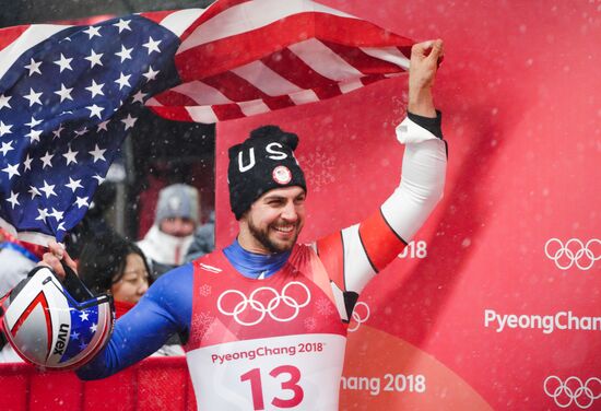 2018 Winter Olympics. Luge. Men. Day two