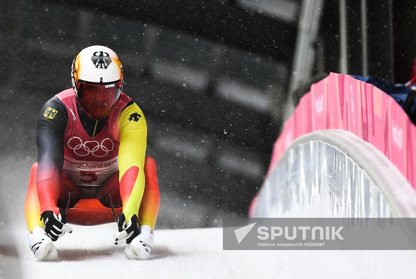 2018 Winter Olympics. Luge. Men. Day Two