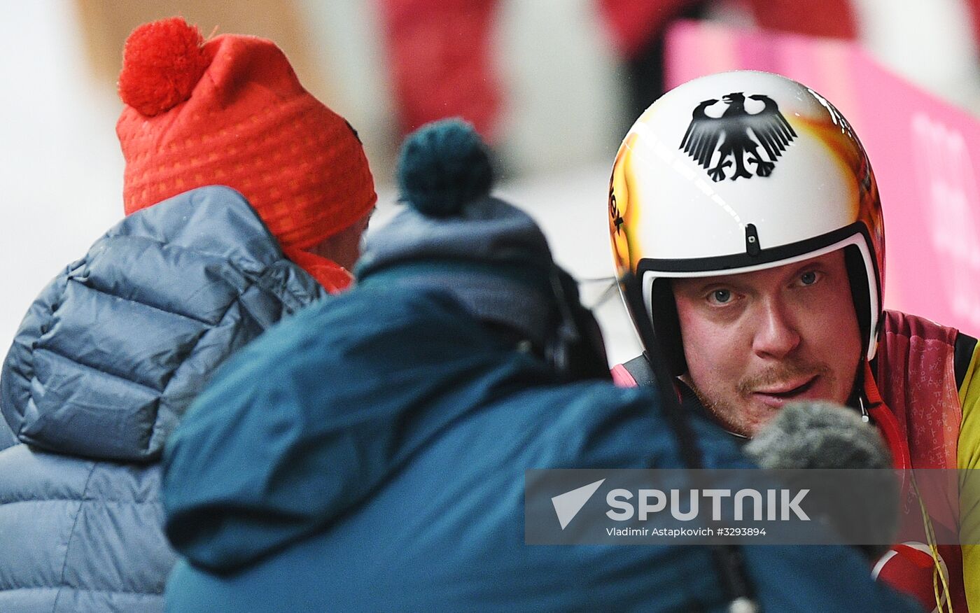 2018 Winter Olympics. Luge. Men. Day Two